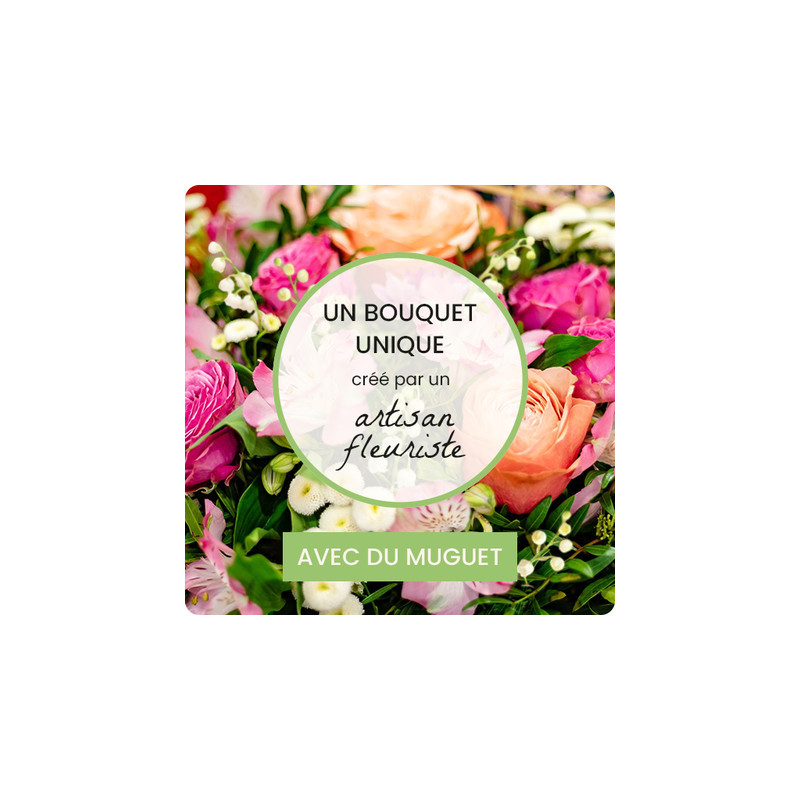 BOUQUET DE FLEURS DU FLEURISTE AVEC MUGUET