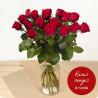 BOUQUET OF RED ROSES ON THE STEM