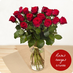 FUNERAL BOUQUET OF RED ROSES ON THE STEM