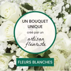 FUNERAL FLORIST BOUQUET - WHITE FLOWERS