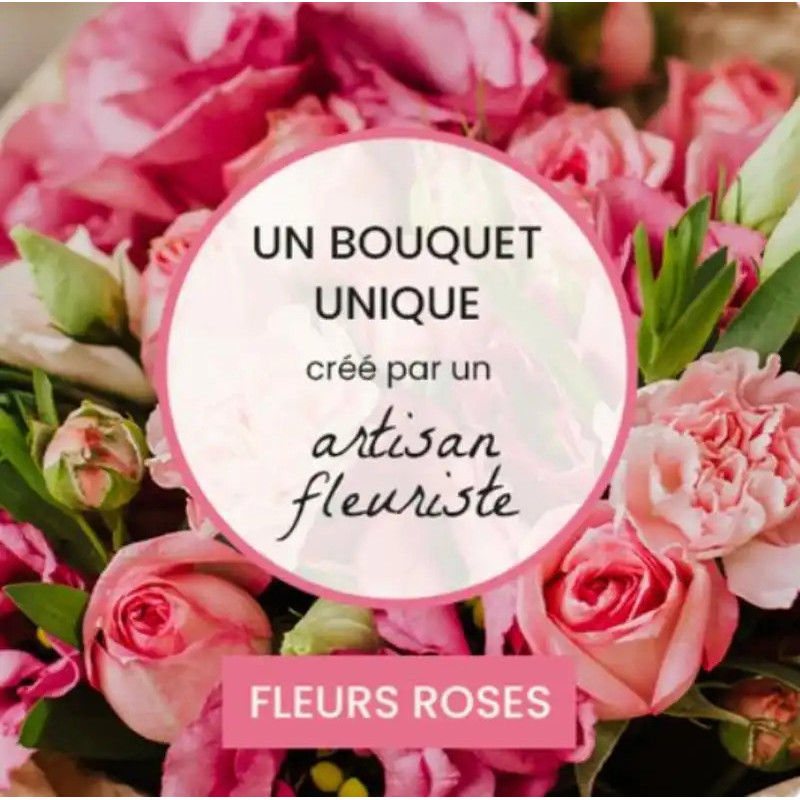 BOUQUET DE FLEURS DEUIL DU FLEURISTE - ROSE